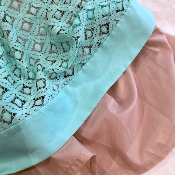 Eliza J Sleeveless Lace Shift Dress Mint Size 8 - Picture 5 of 6